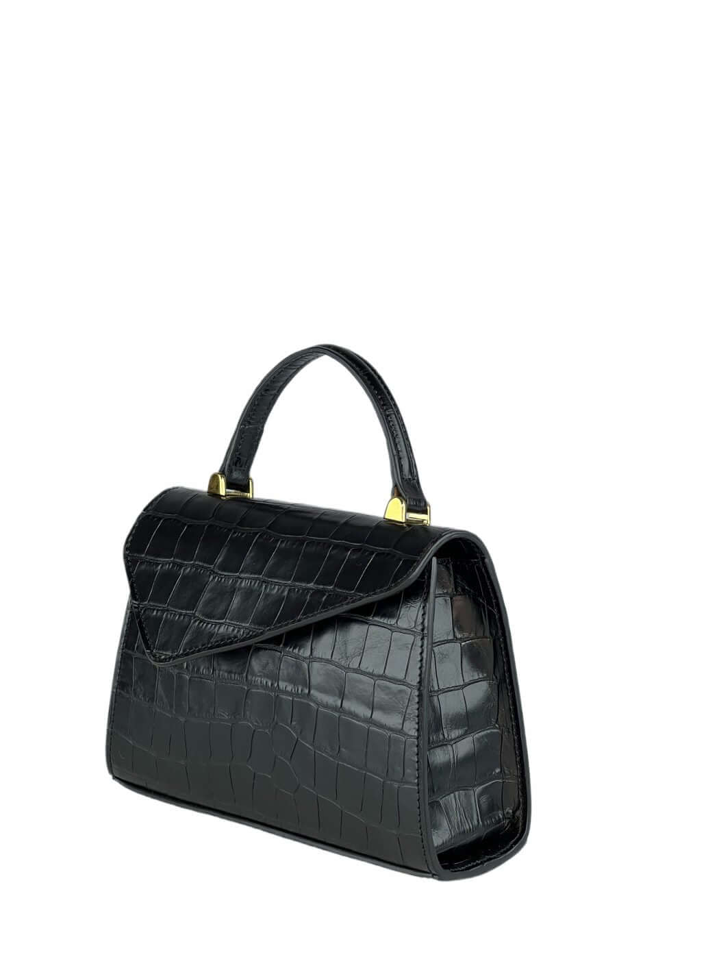 Geantă Gloria S Croco Black SS24 Materiale Exterior: Piele de vițel cu imprimeu croco Interior: Căptușeală din material textil Mâner și Curea Mâner: Fix, nedetașabil Curea: 1 curea de umar, detașabilă 1 curea lungă, reglabilă (lățime de 3 cm) cu o lungime