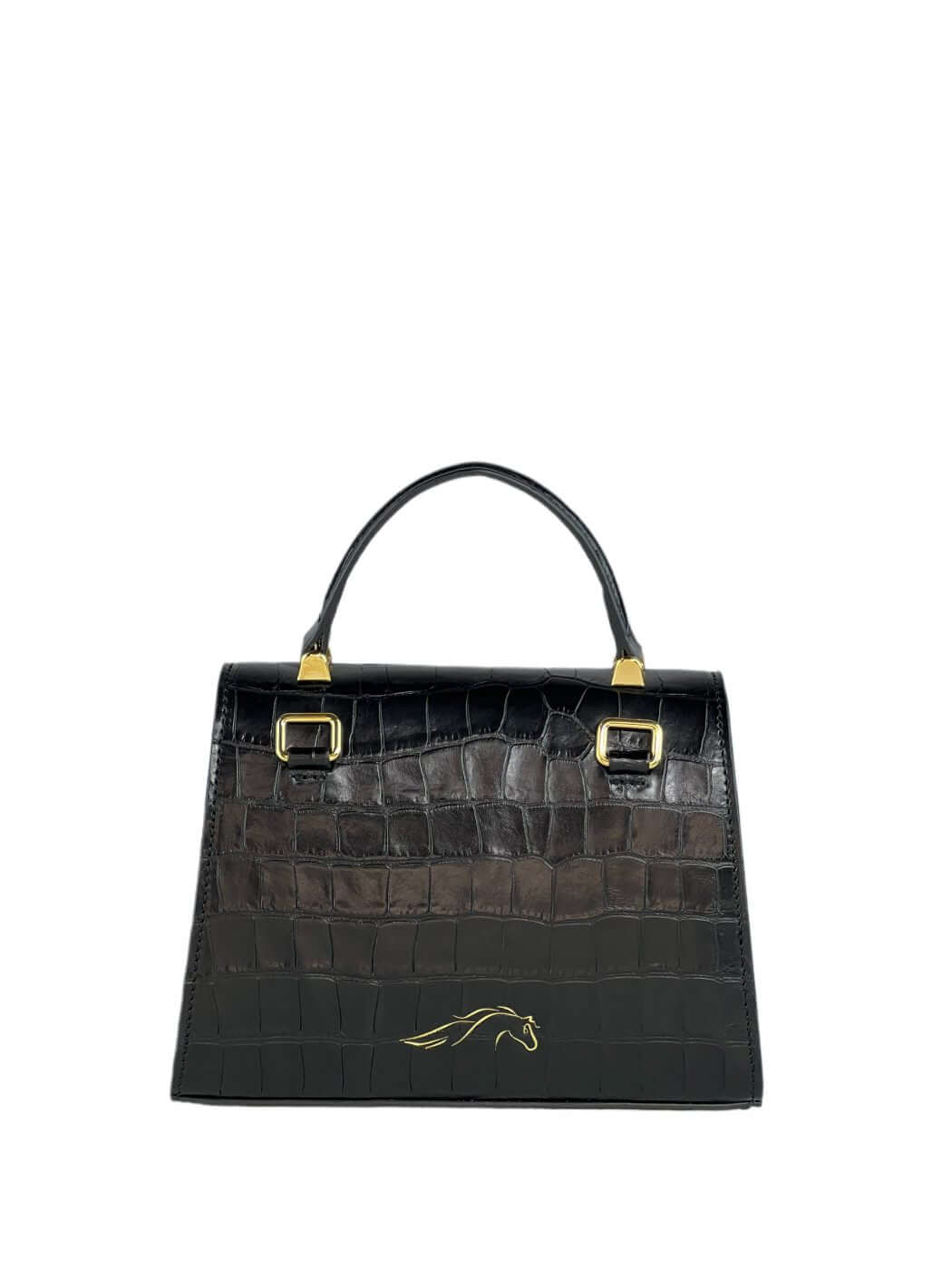 Geantă Gloria S Croco Black SS24 Materiale Exterior: Piele de vițel cu imprimeu croco Interior: Căptușeală din material textil Mâner și Curea Mâner: Fix, nedetașabil Curea: 1 curea de umar, detașabilă 1 curea lungă, reglabilă (lățime de 3 cm) cu o lungime