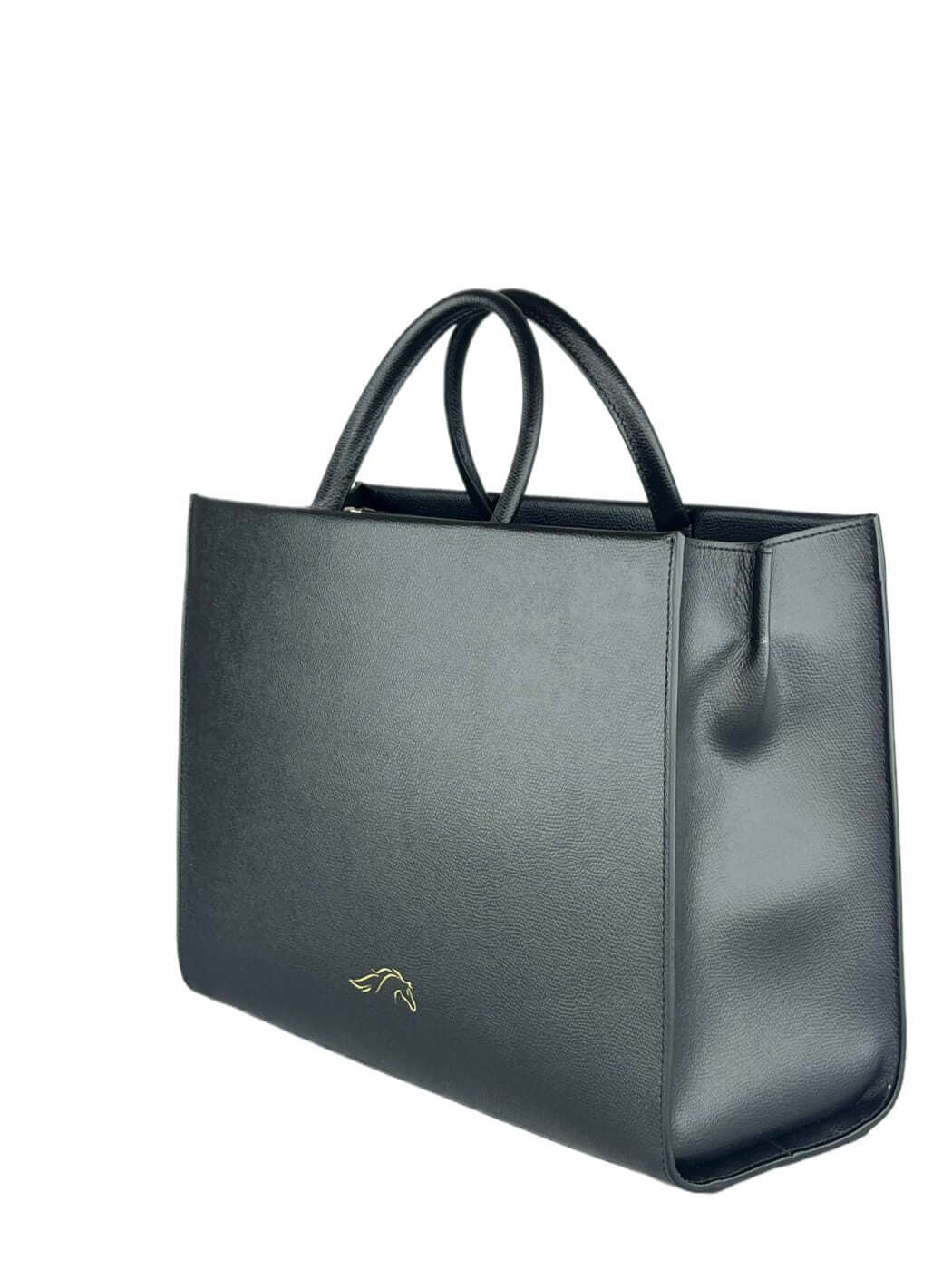 Geantă Ava L Black SS24 Materiale Exterior : Piele de vițel texturată Interior : Căptușeală din material textil Mâner și Curea Mâner : Fix , din piele Curea : Lungă de umăr reglabilă și detașabilă Compartimentare Compartiment unic Compartiment central cu