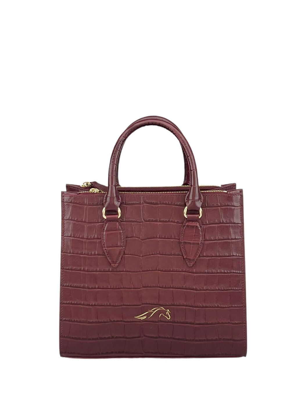 Geantă Seline M Bordeaux Croco SS24 Material exteriorPiele de vițel Material interiorCăptușeală din material textil ManerModelul este dotat cu mâner și tracollă reglabilă/detașabilă. CompartimentUn compartiment central unic, 2 compartimente laterale cu fe