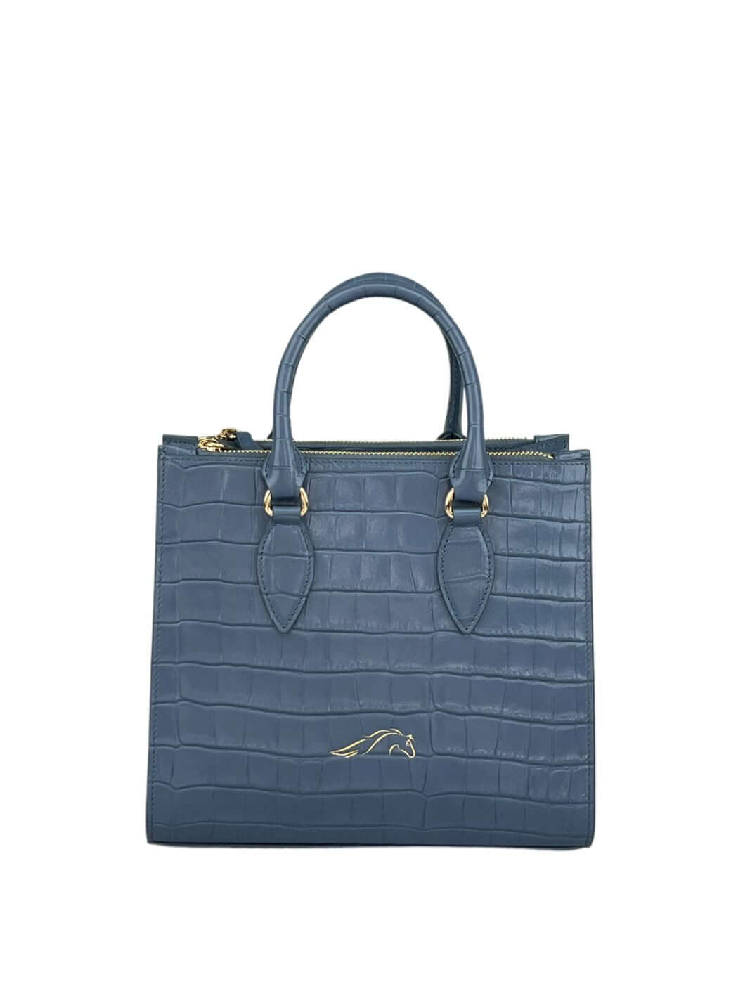 Geantă Seline M Blue Croco SS24 Material exteriorPiele de vițel Material interiorCăptușeală din material textil ManerModelul este dotat cu mâner și tracollă reglabilă/detașabilă. CompartimentUn compartiment central unic, 2 compartimente laterale cu fermoa