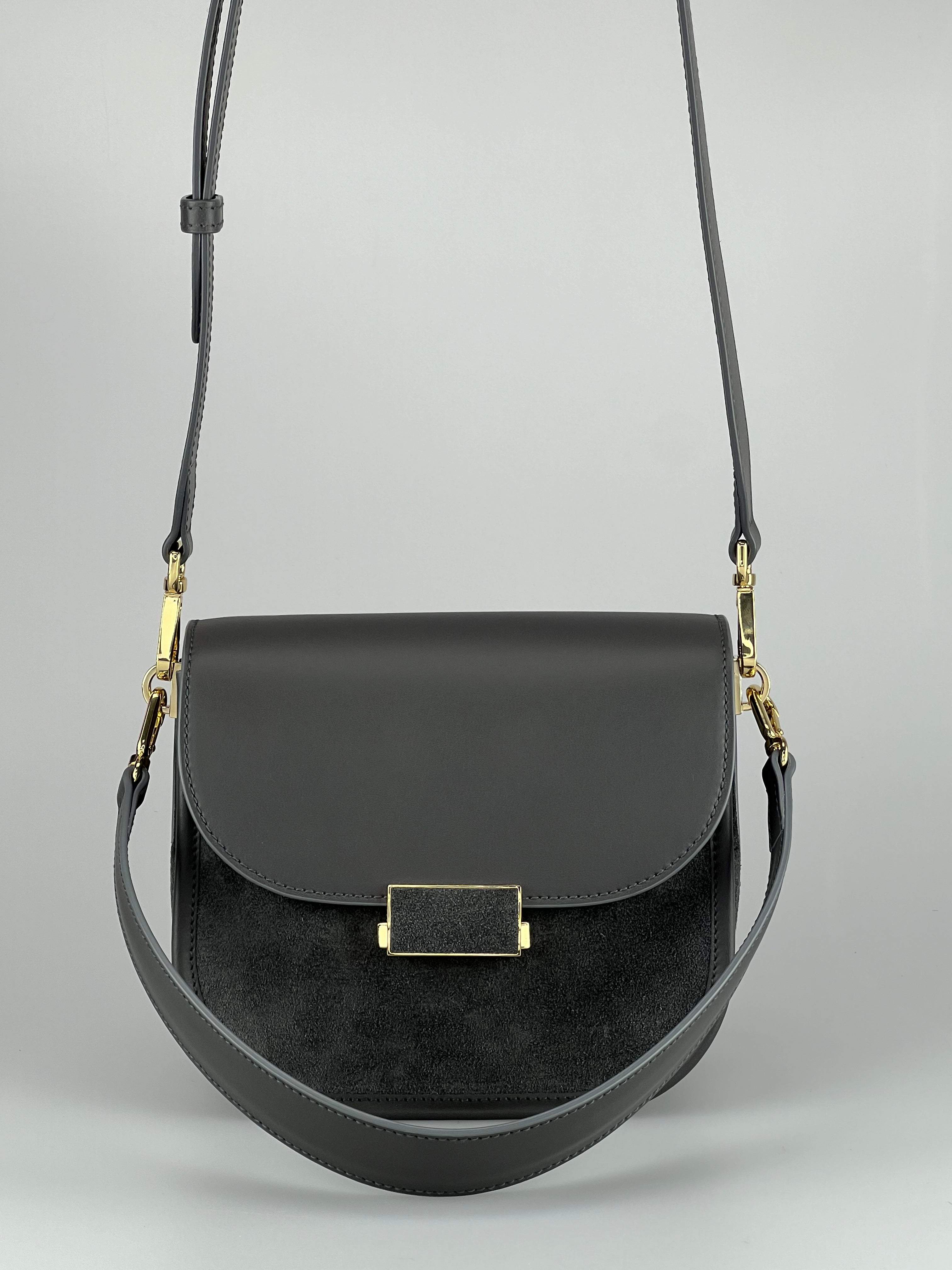Geantă Gia Velour Dark Grey