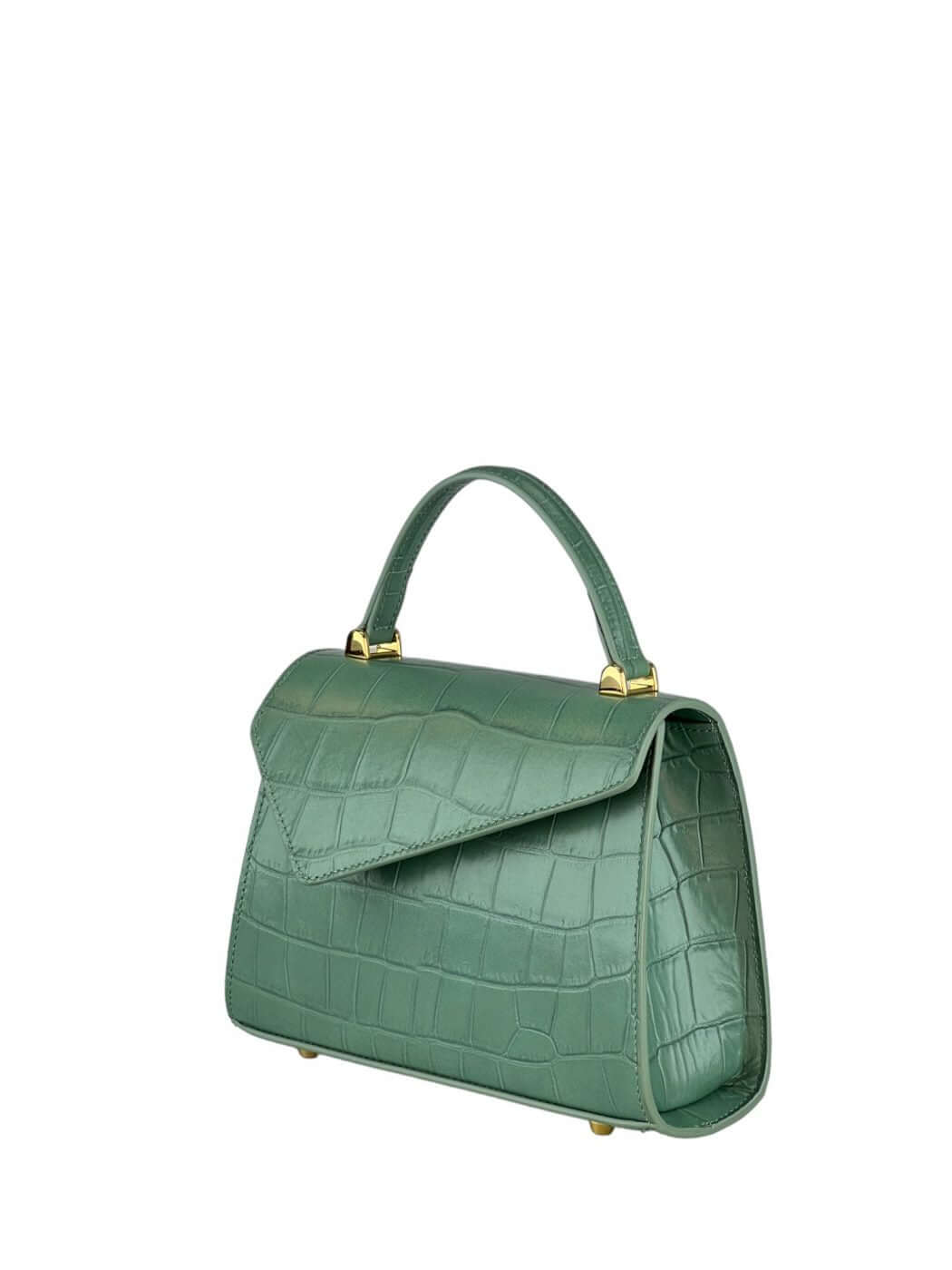 Geantă Gloria S Croco Green SS24 Materiale Exterior: Piele de vițel cu imprimeu croco Interior: Căptușeală din material textil Mâner și Curea Mâner: Fix, nedetașabil Curea: 1 curea de umar, detașabilă 1 curea lungă, reglabilă (lățime de 3 cm) cu o lungime