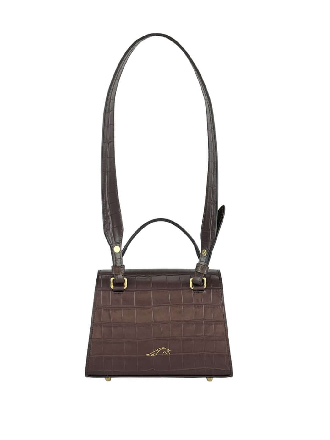 Geantă Gloria S Croco Ciocolate SS24 Materiale Exterior: Piele de vițel cu imprimeu croco Interior: Căptușeală din material textil Mâner și Curea Mâner: Fix, nedetașabil Curea: 1 curea de umar, detașabilă 1 curea lungă, reglabilă (lățime de 3 cm) cu o lun