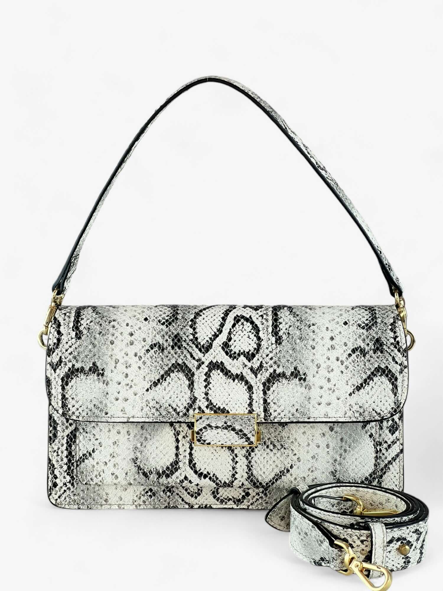 Borsa Baguette Light Snake