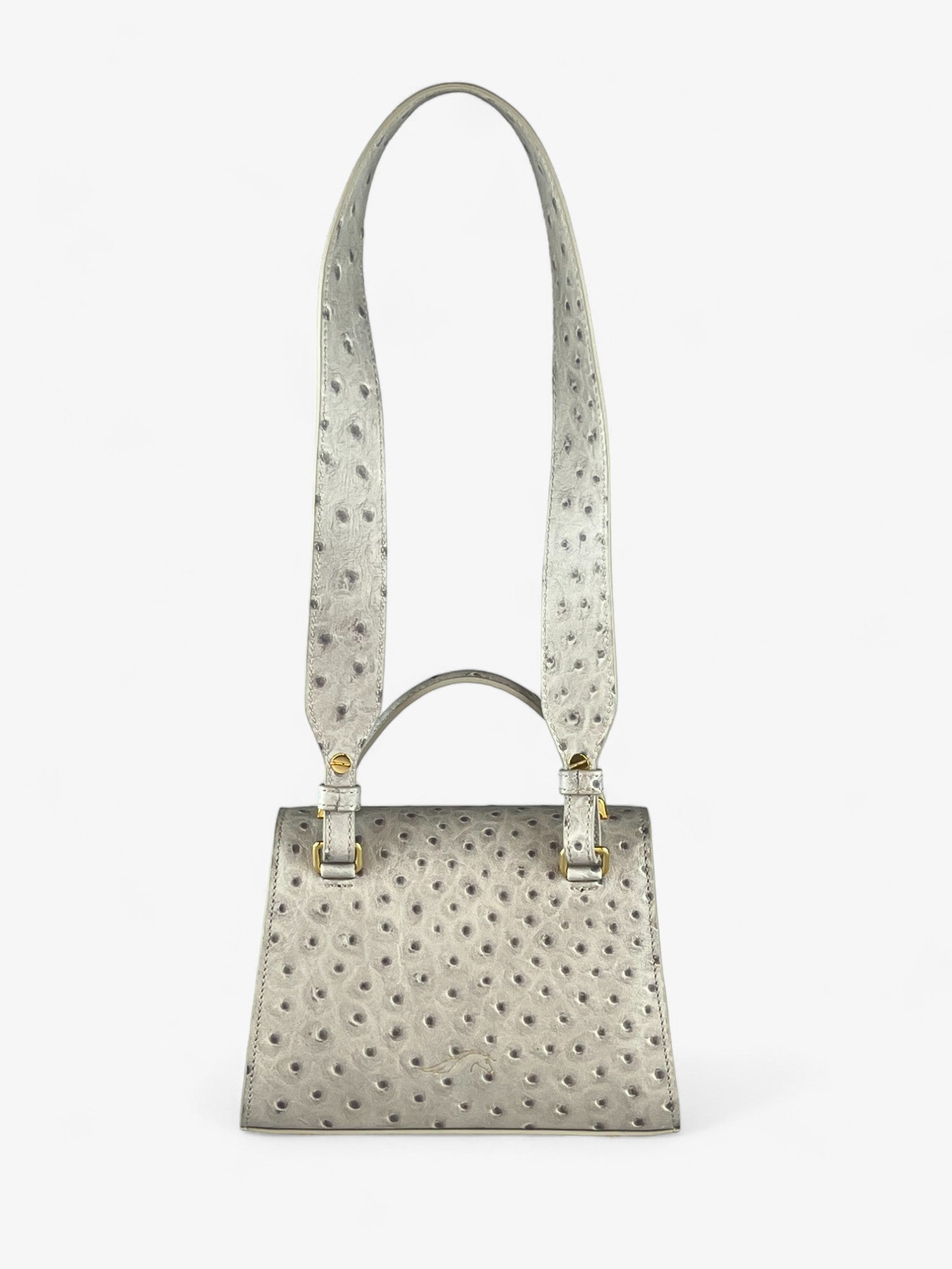 Borsa  Gloria S Ostrich Grey Limited Edition