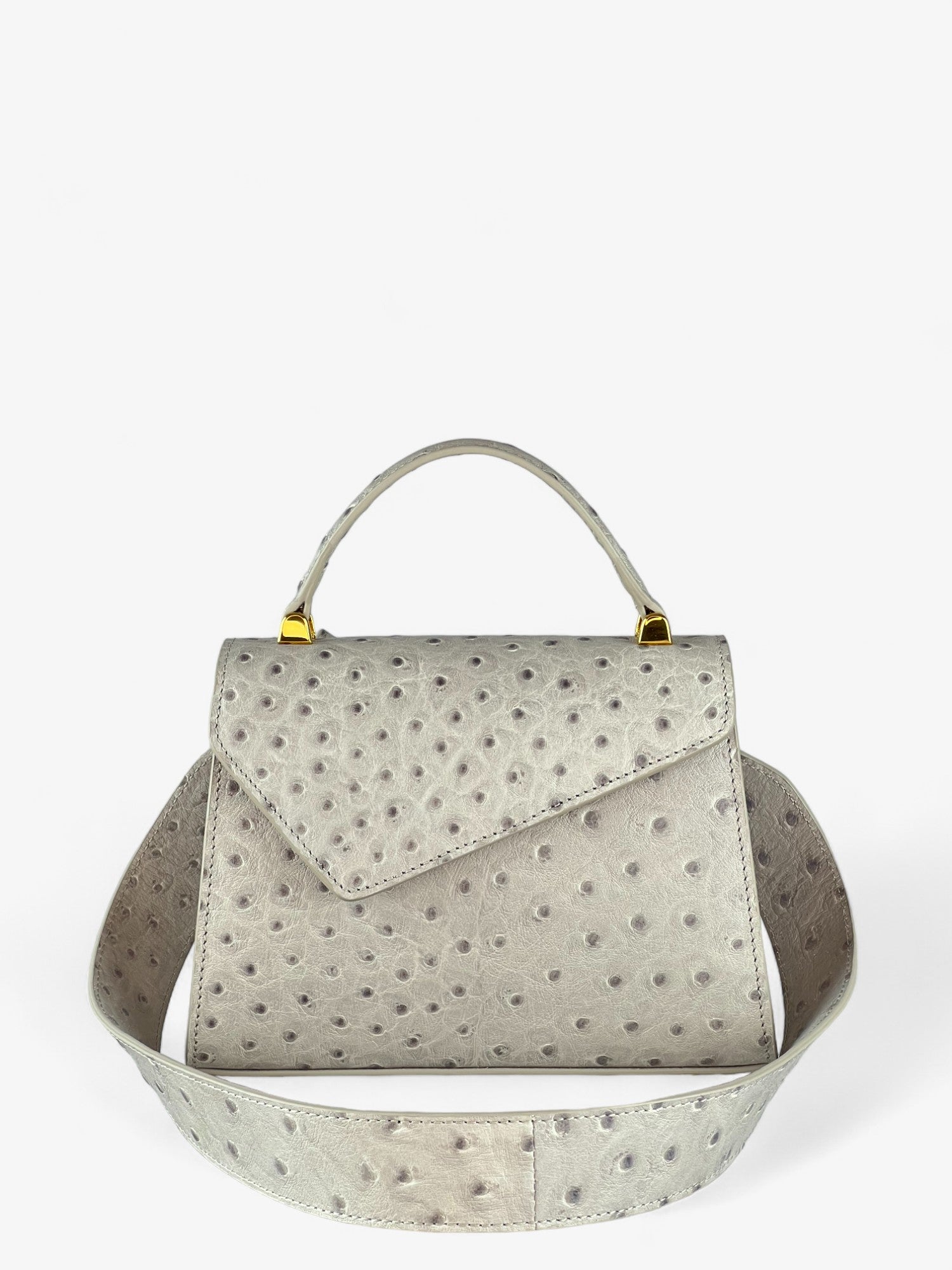 Borsa  Gloria S Ostrich Grey Limited Edition