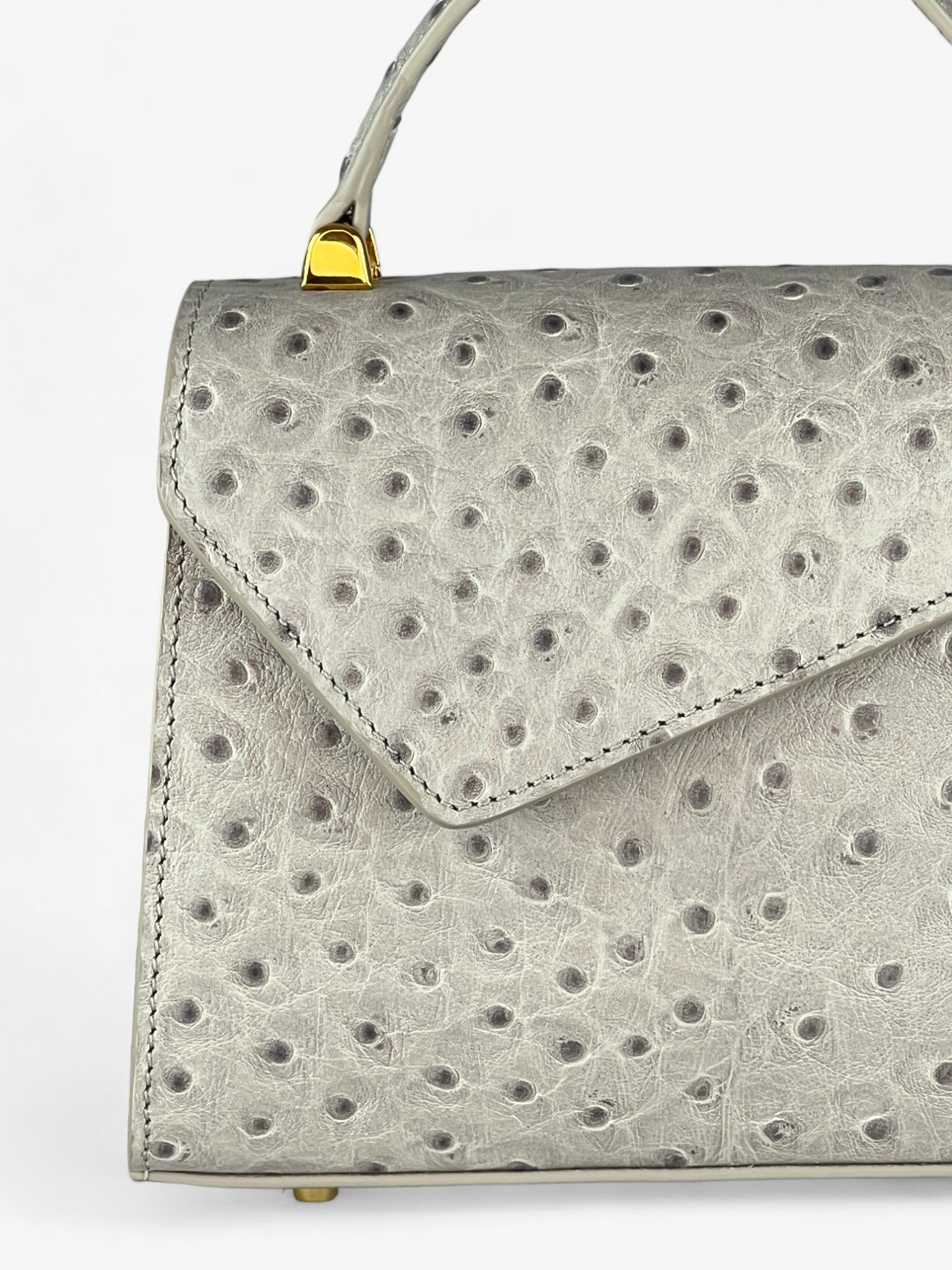 Borsa  Gloria S Ostrich Grey Limited Edition