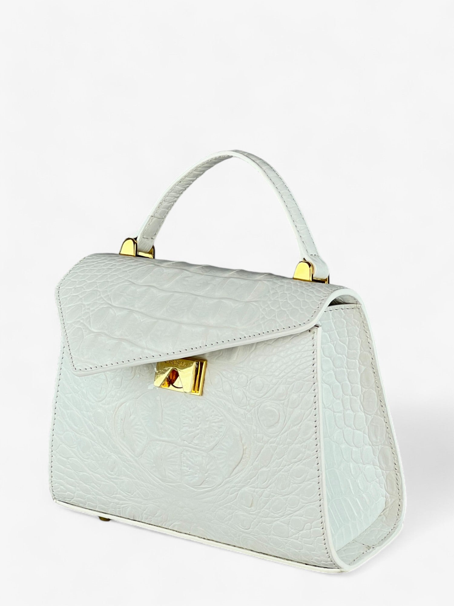 Bag Gloria S Croco White Limited Edition