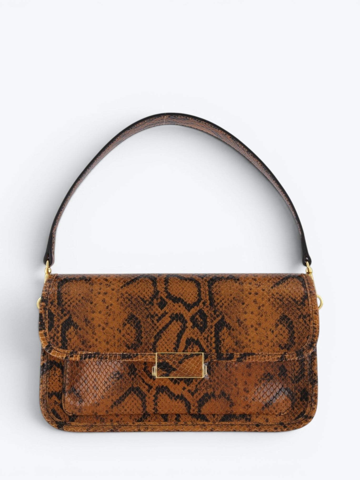 Borsa Baguette Snake Brown