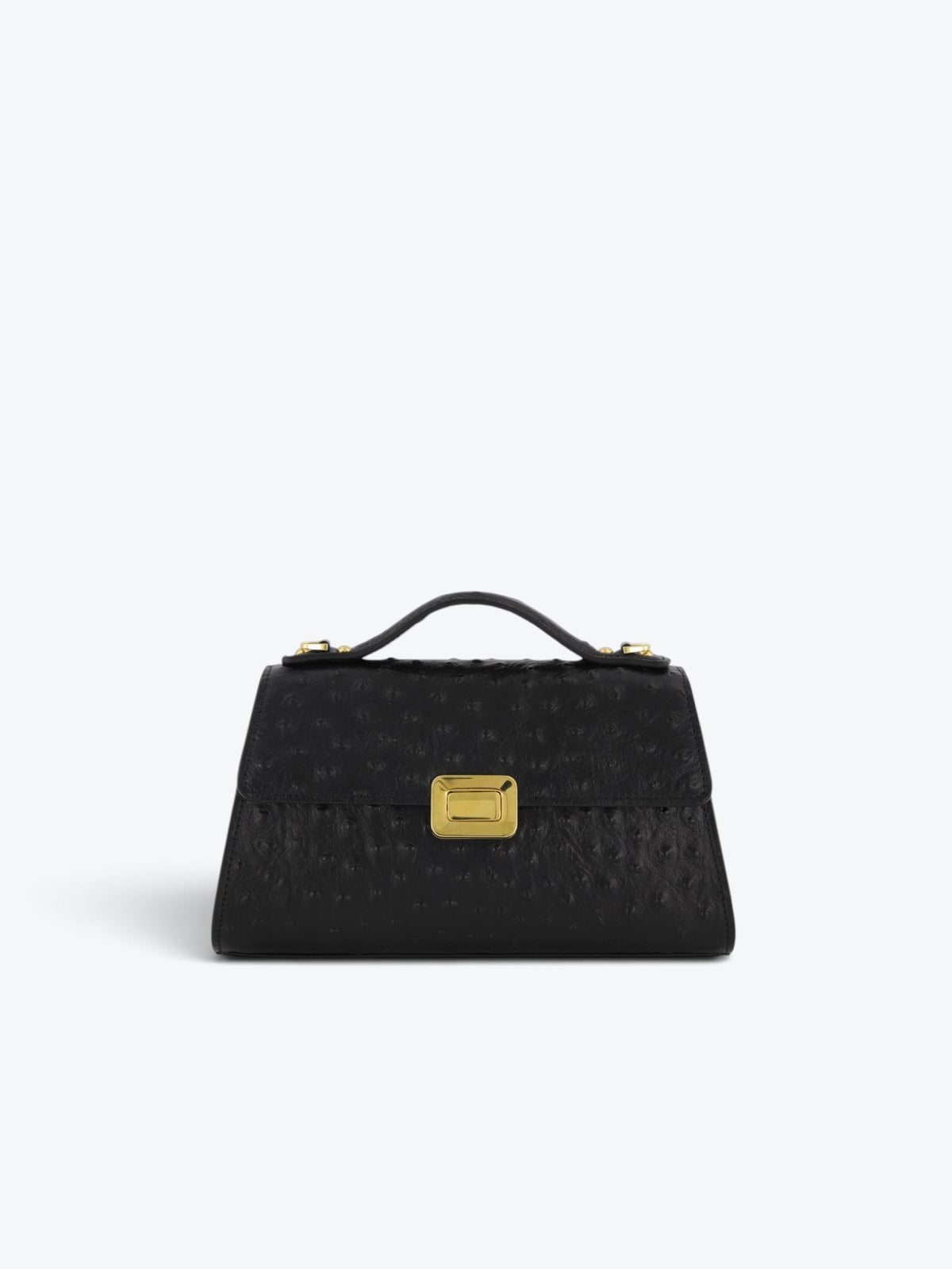 Theodora S Ostrich Black Bag