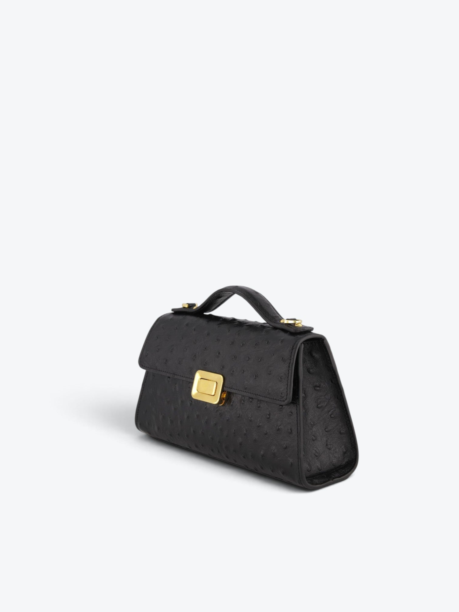 Theodora S Ostrich Black Bag