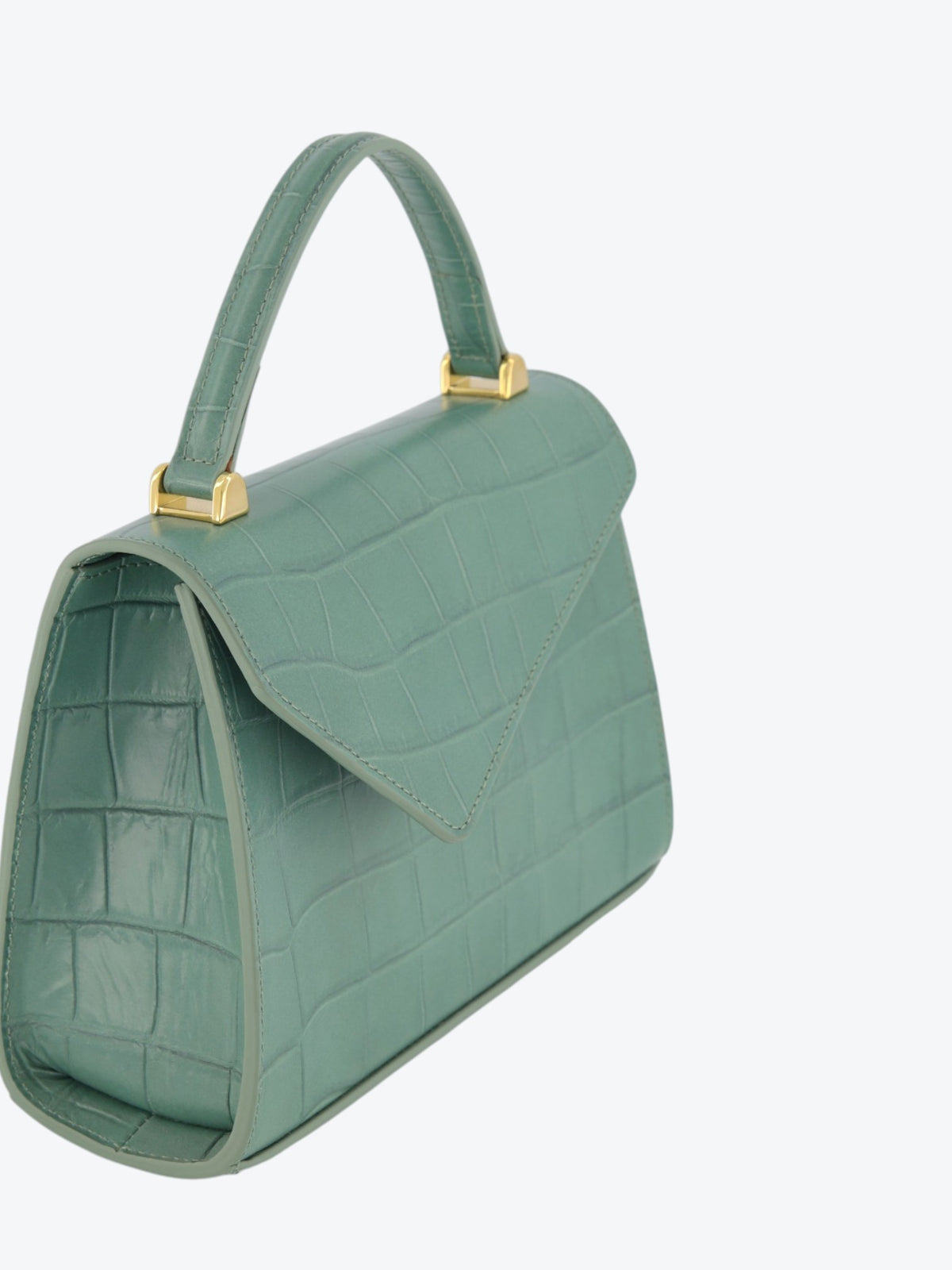 Borsa Gloria S Croco Green
