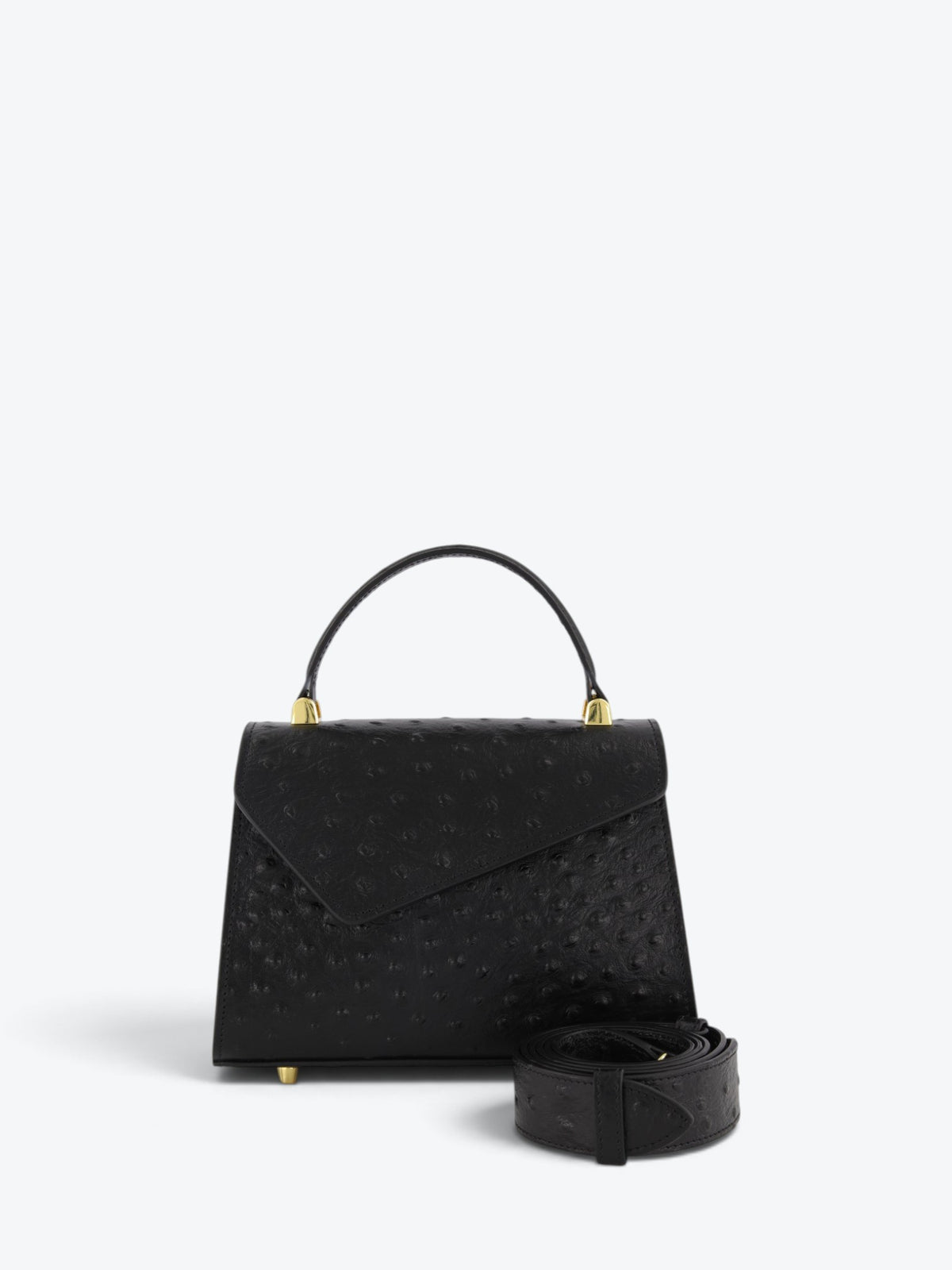 Borsa Gloria S Ostrich Black