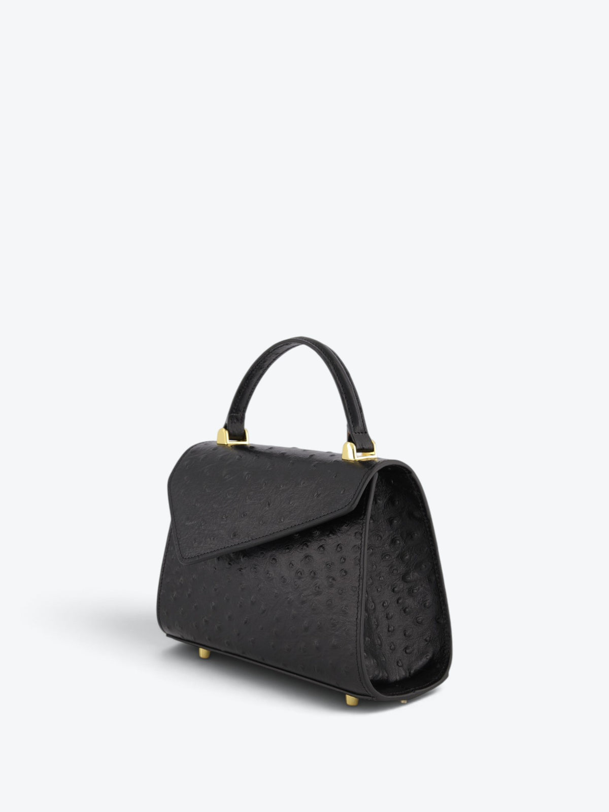 Borsa Gloria S Ostrich Black