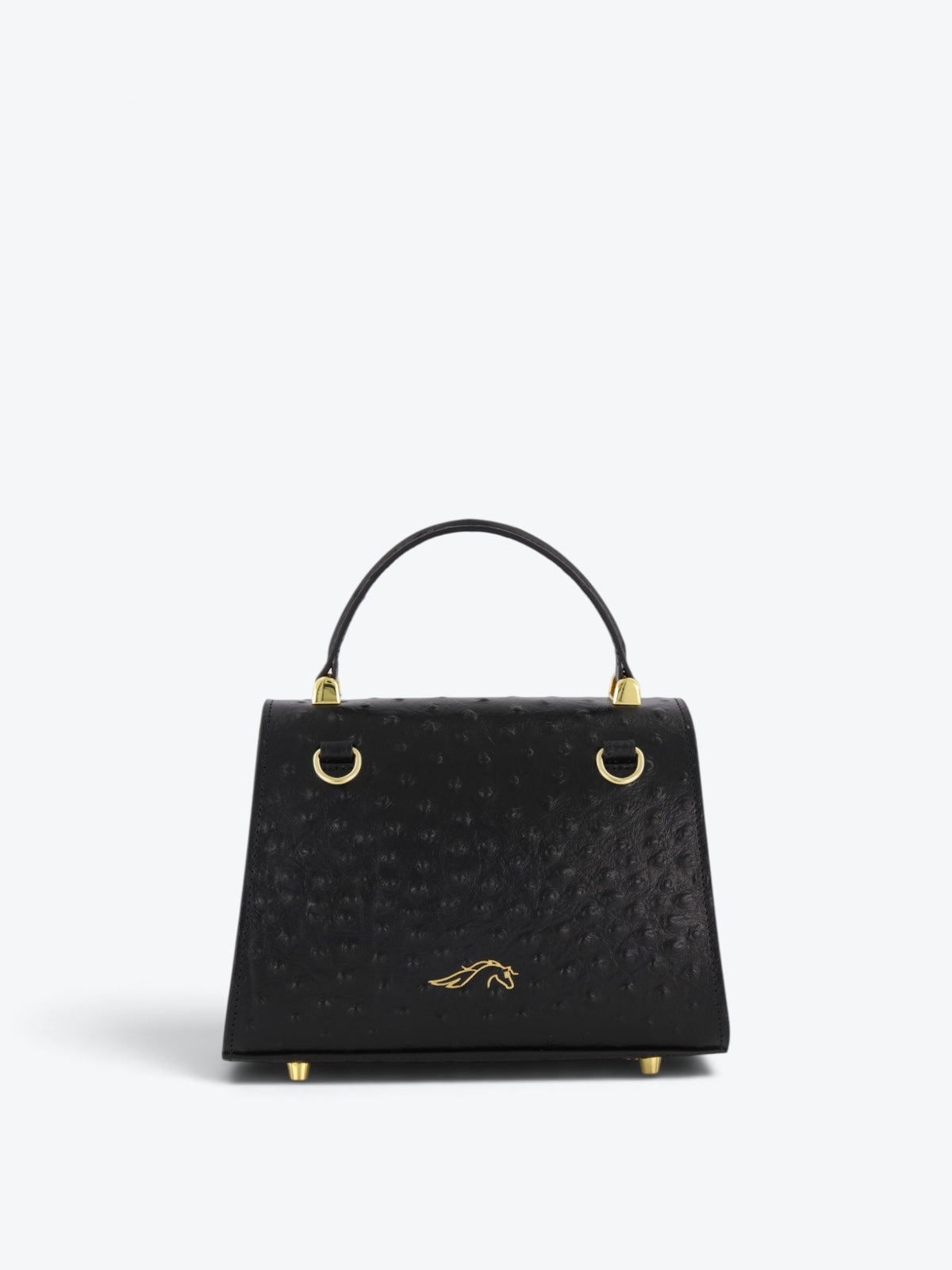 Borsa Gloria S Ostrich Black