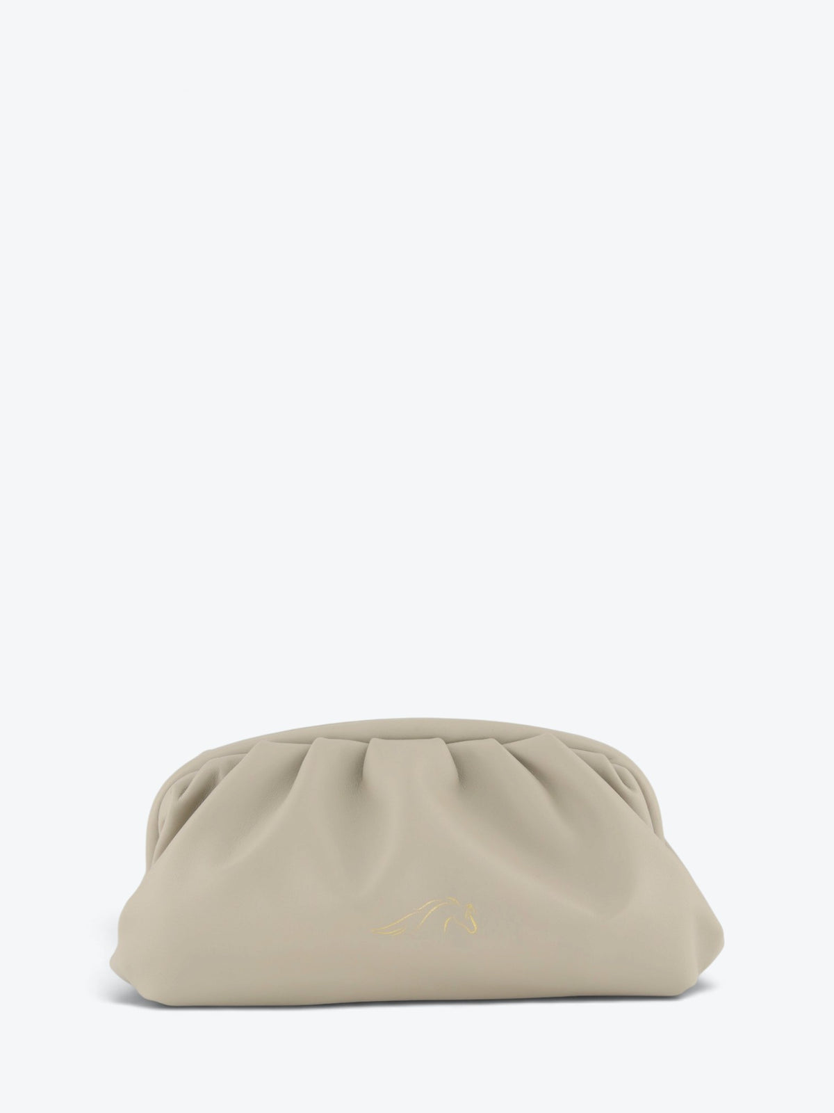 Eva Grey Nappa Small Clutch