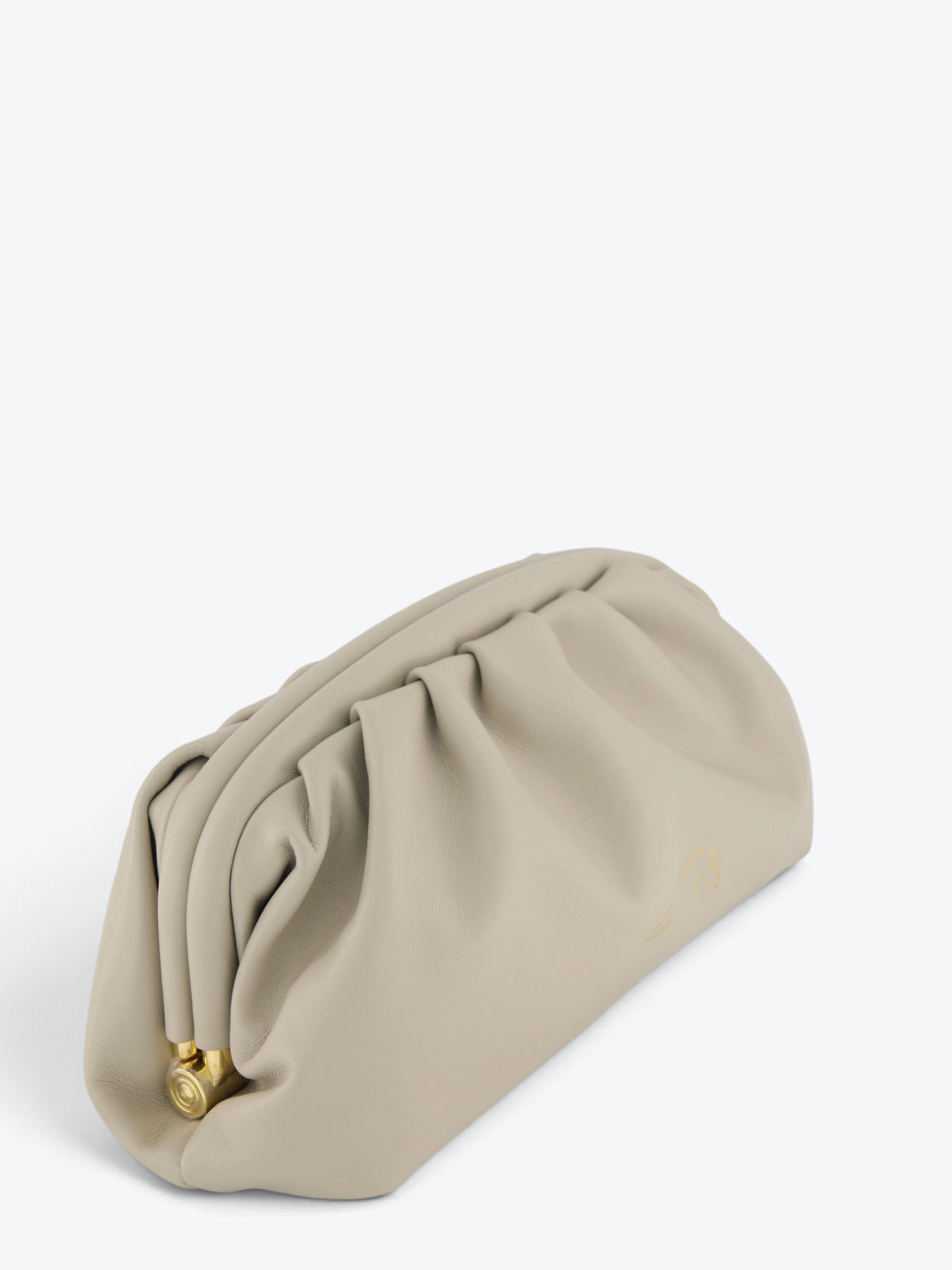 Eva Grey Nappa Small Clutch