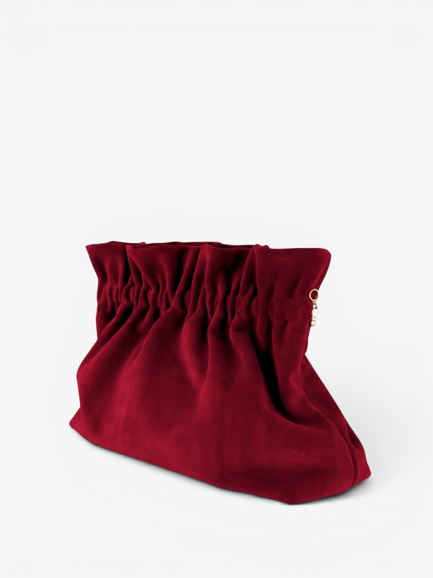 Veil L Red Velour Clutch