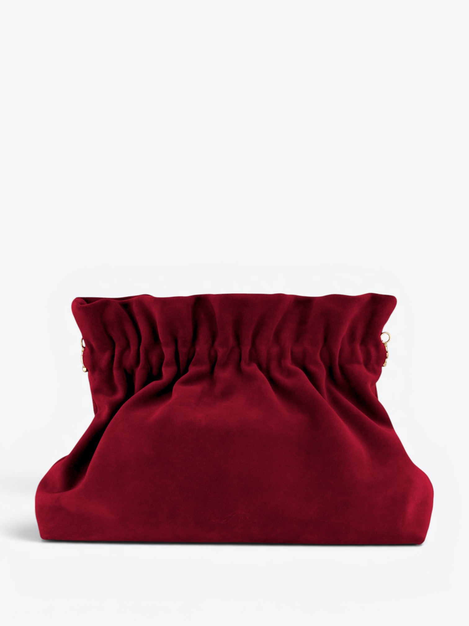 Veil L Red Velour Clutch