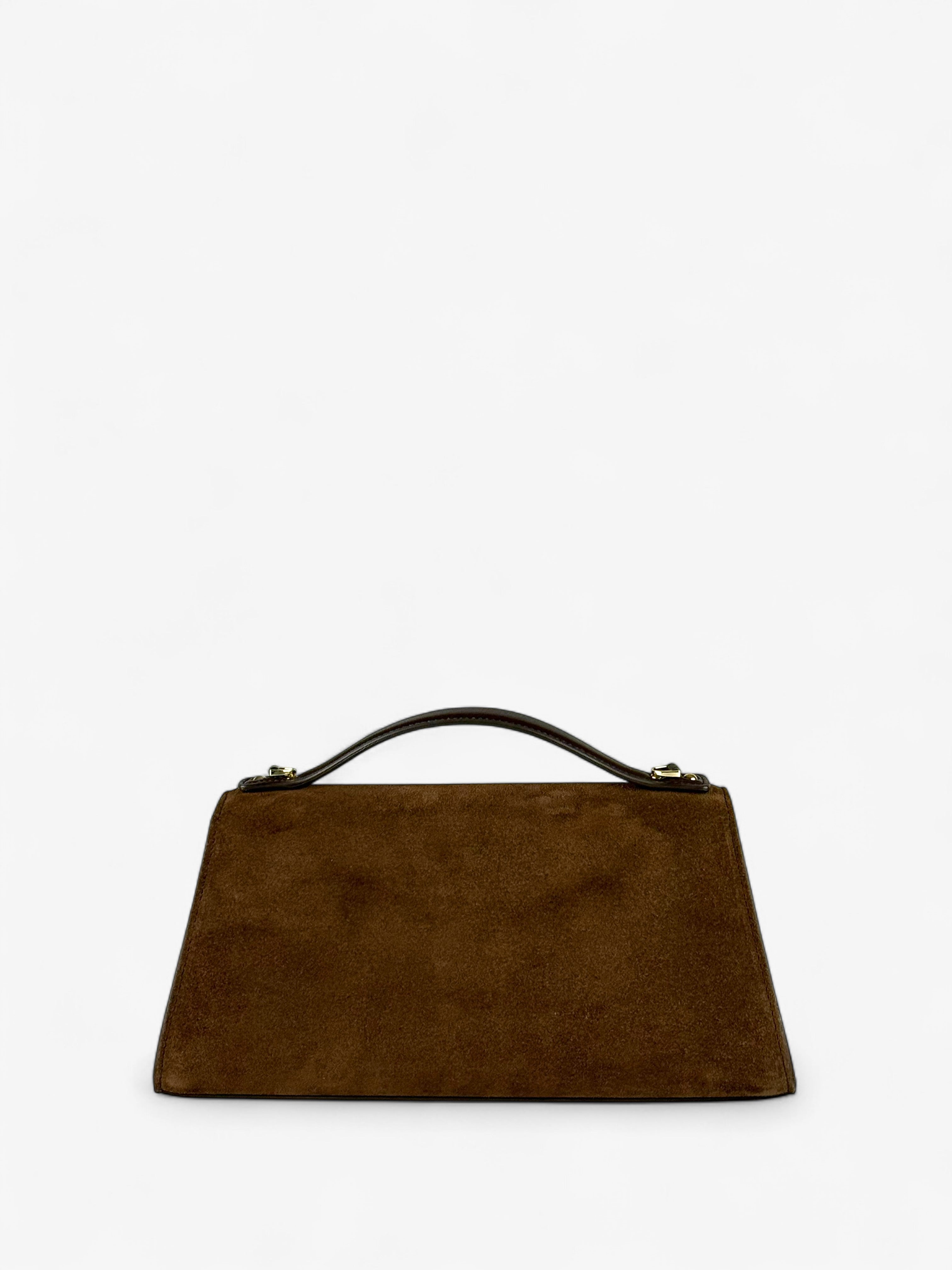 Geantă Theodora M Velour Ciocolate