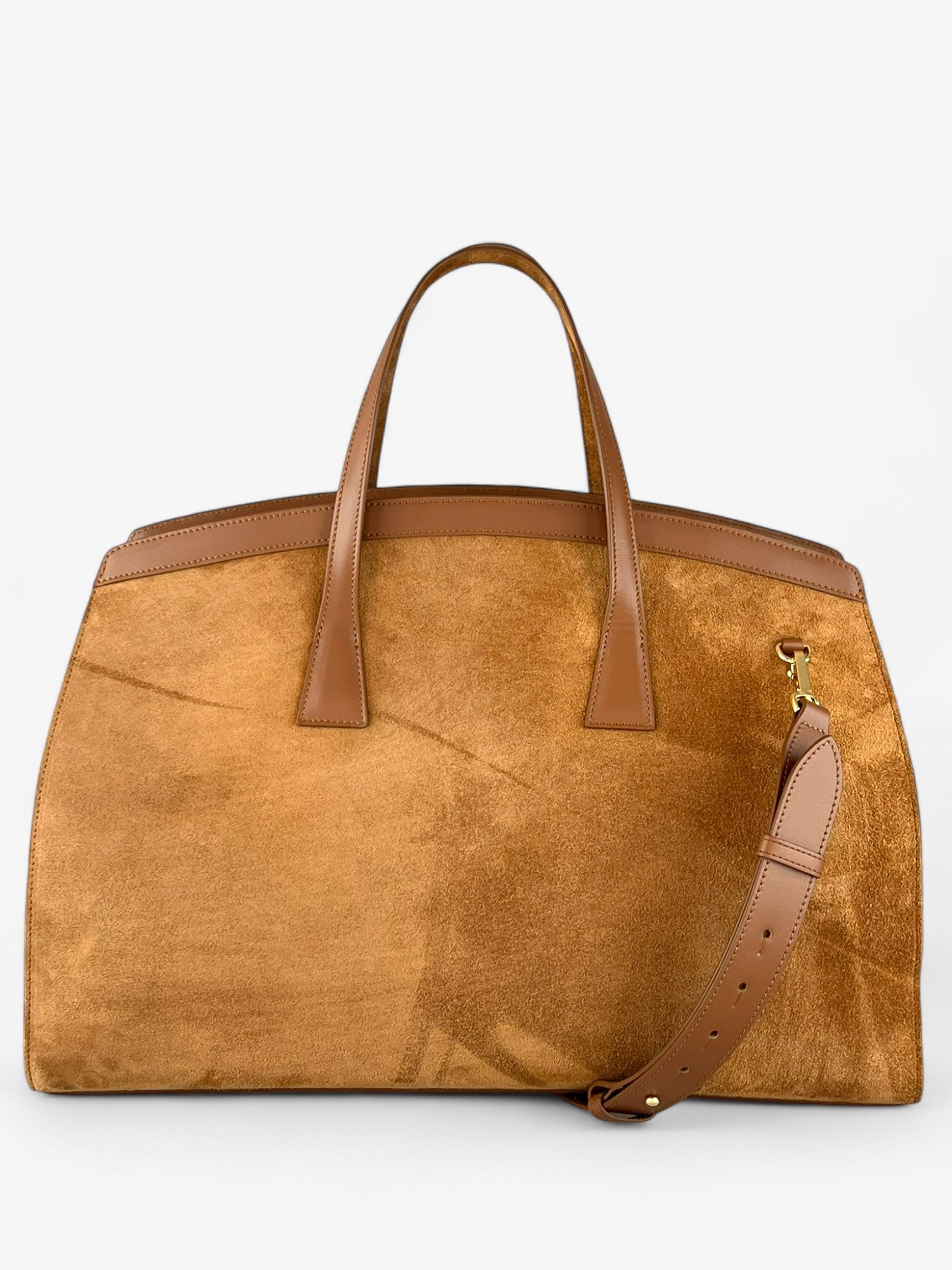 Geantă Duffel Velour Cognac