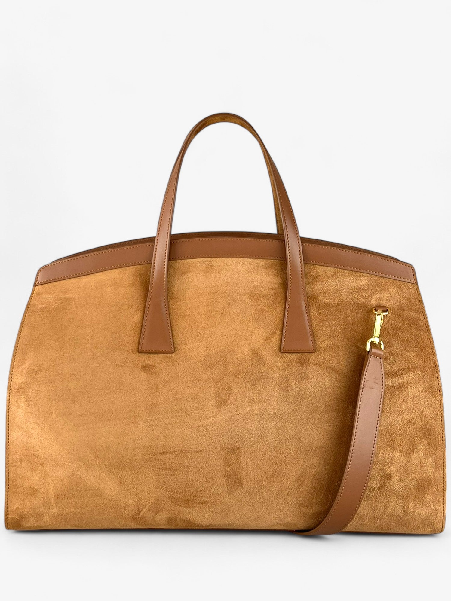 Geantă Duffel Velour Cognac